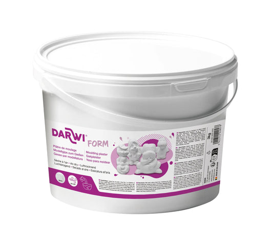 DARWI 3 kg white cast plaster bucket (Pack x2)