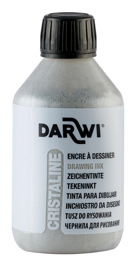 DARWI 250 ml draw ink bottle - Silver 080 (Pack x3)