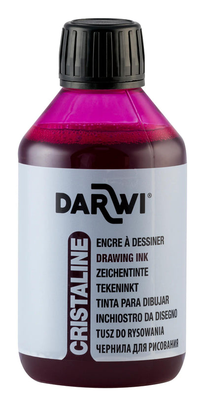DARWI 250 ml bottle of Drawing Ink - Magenta 460 (Pack x3)