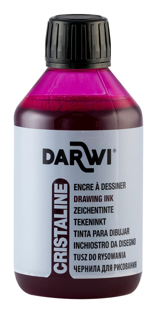 DARWI 250 ml bottle of Drawing Ink - Magenta 460 (Pack x3)