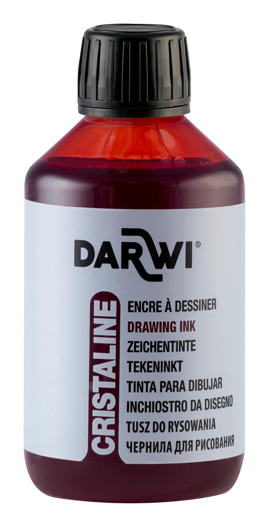 DARWI 250 ml bottle of Drawing Ink - vermillon 490 (Pack x3)