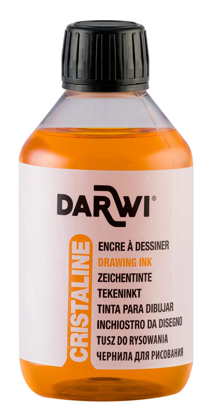 DARWI 250 ml Flasche Zeichnertinte - Gelb (Paket x3)