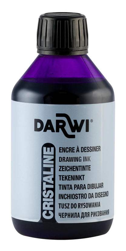 DARWI Flacon de 250 ml d'Encre à Dessiner - Violet (Lot x3)