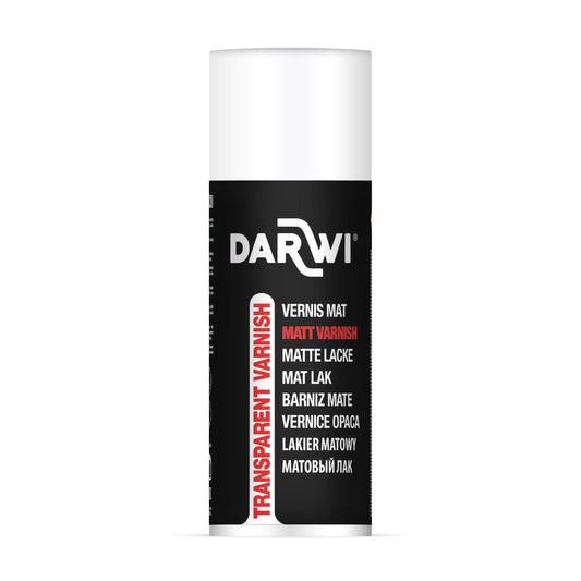 DARWI 400ml Aerosol Alcohol varnish matt finish - Colourless (Pack x4)