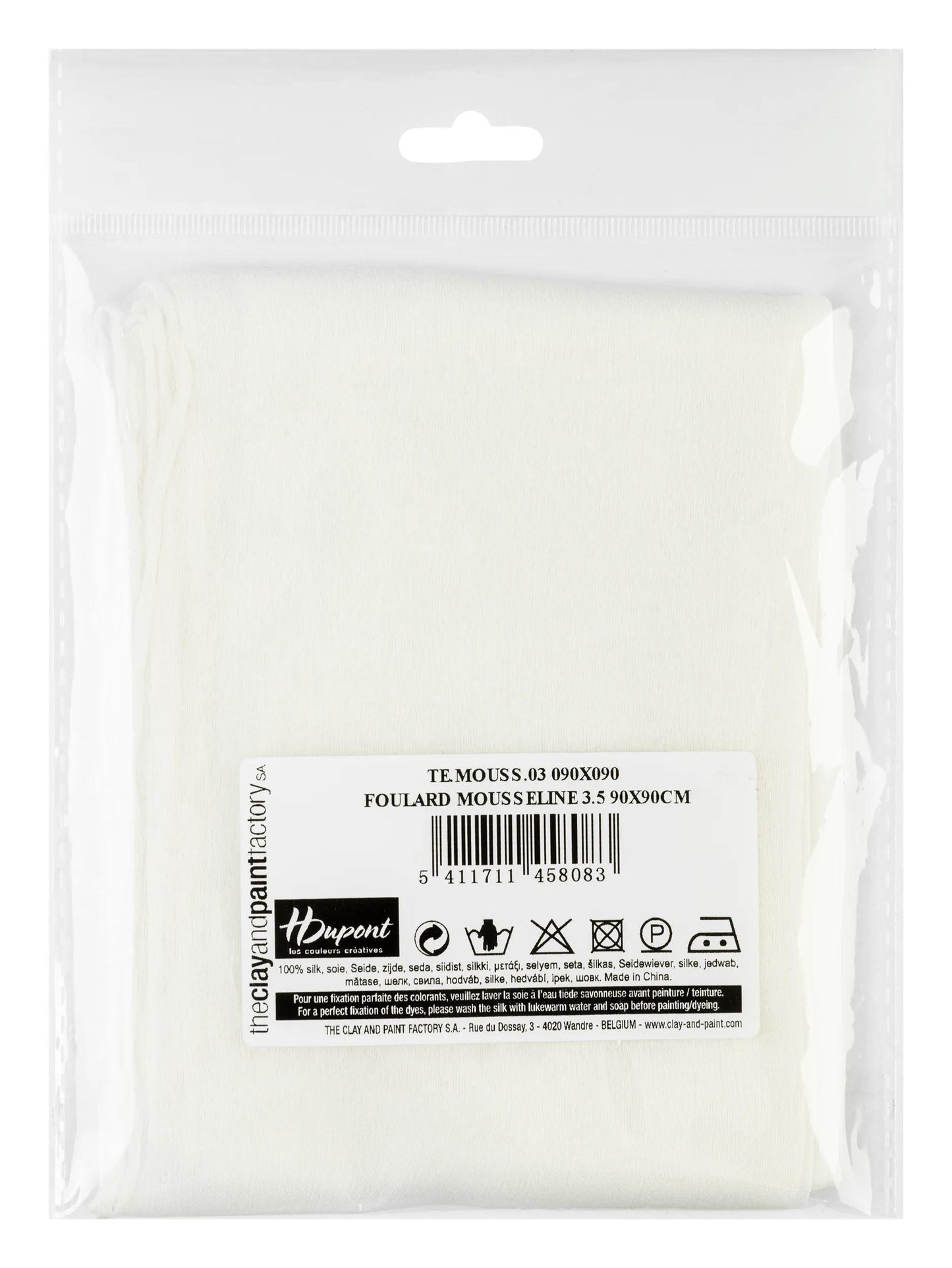 Foulard Chiffon 3.5 - 90x90cm - White (Pack x3)