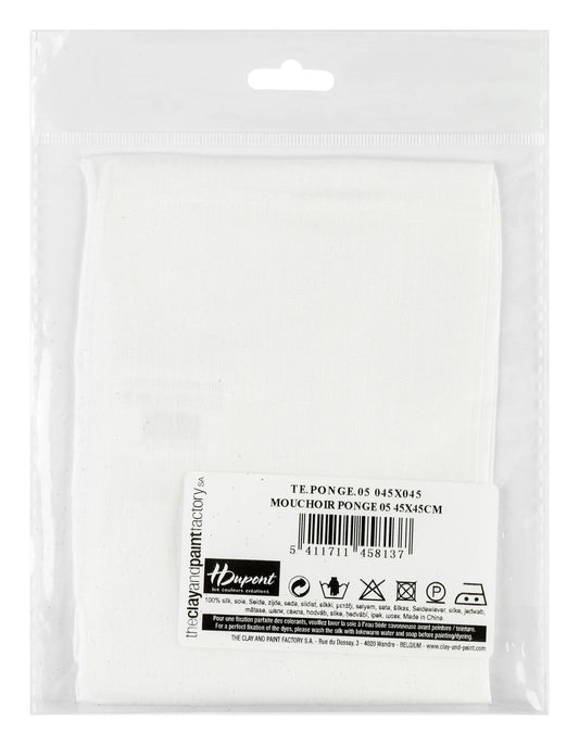 Handkerchief Pongé 5 - Habutai 5 - 45x45cm - White (Pack x3)