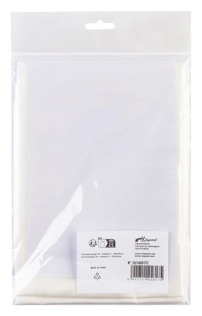 Pongé scarf 5 - Habutai 5 - 180x45cm - White (Pack x3)