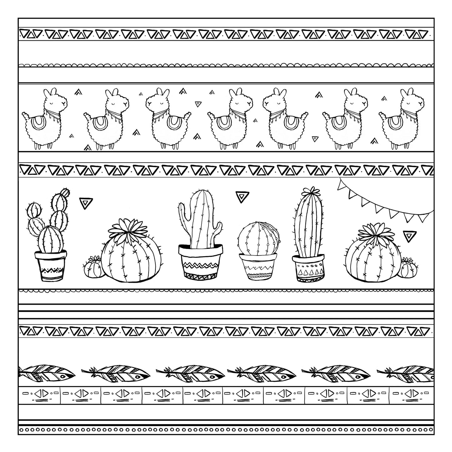 Square 100% silk - 90x90cm Lama - White (Pack x3)