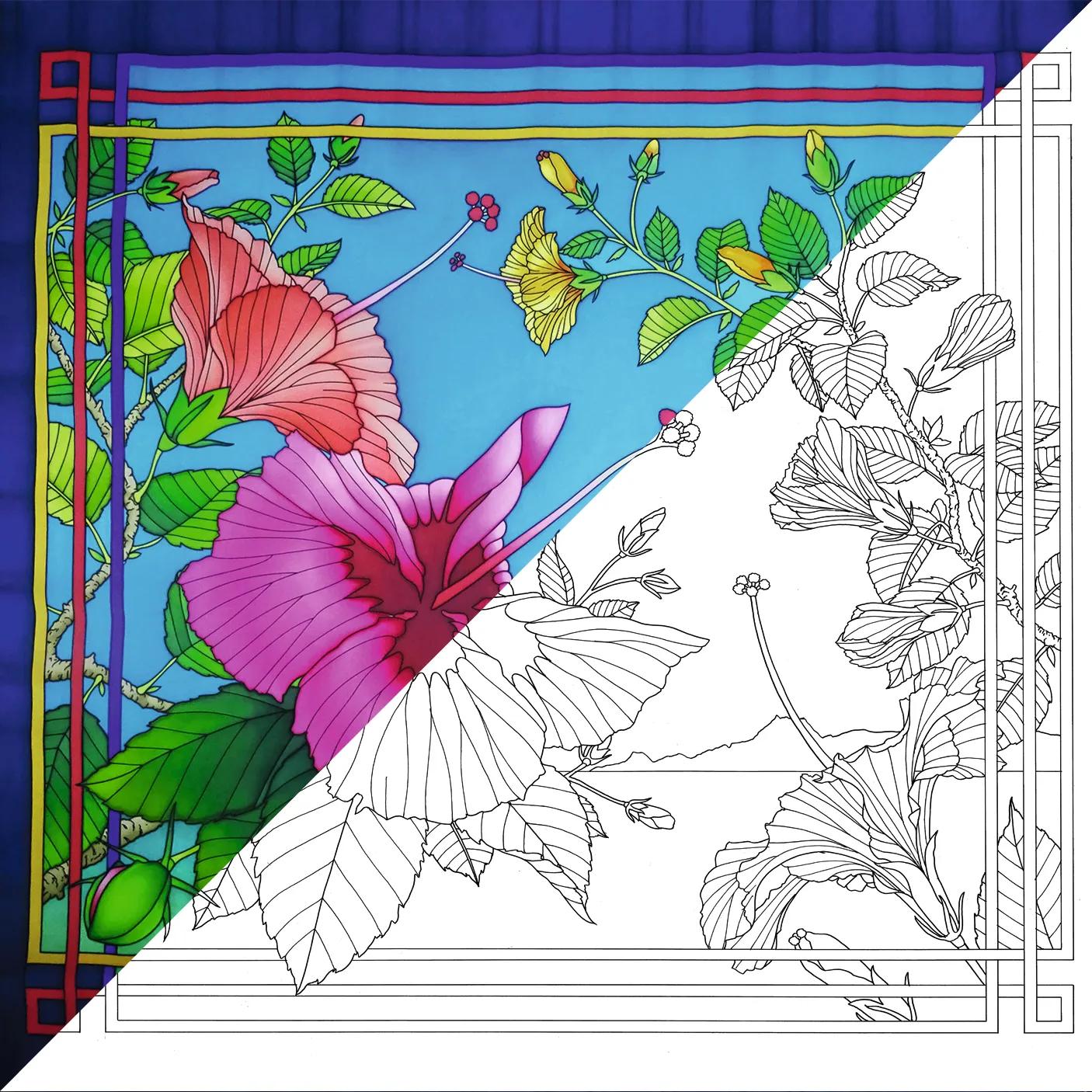 Square 100% silk - 90x90cm Amaryllis - White (Pack x3)