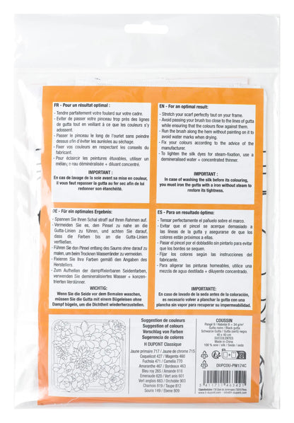 Coussin 100% soie - 40x40cm Succulentes - Blanc (Lot x3)