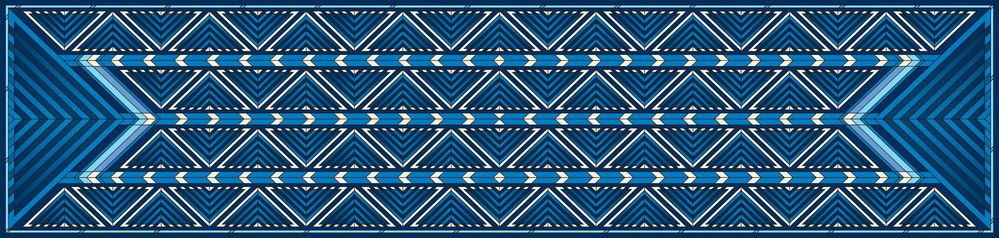 100% silk scarf - 180x43cm Triangles - White - New (Pack x3)