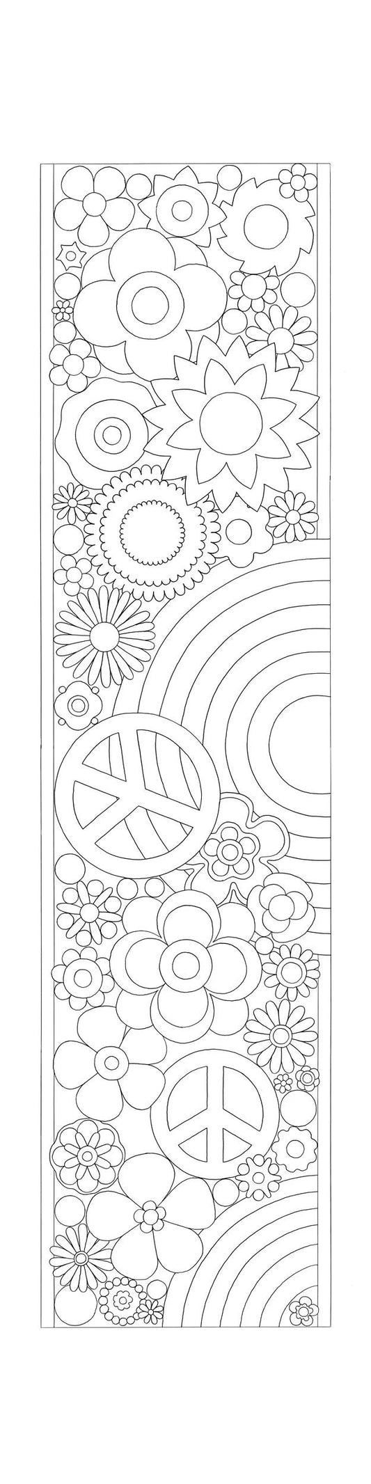 Scarf 100% silk - 180x43cm Flowerpower - White (Pack x3)