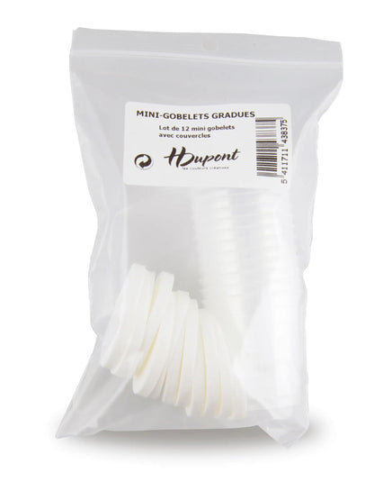 12 mini gob. grad 30ml + cover - Transparent (Pack x3)