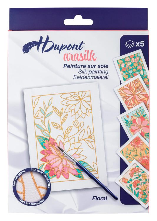 Set of 5 frames to paint - Floral - White (Pack x5)