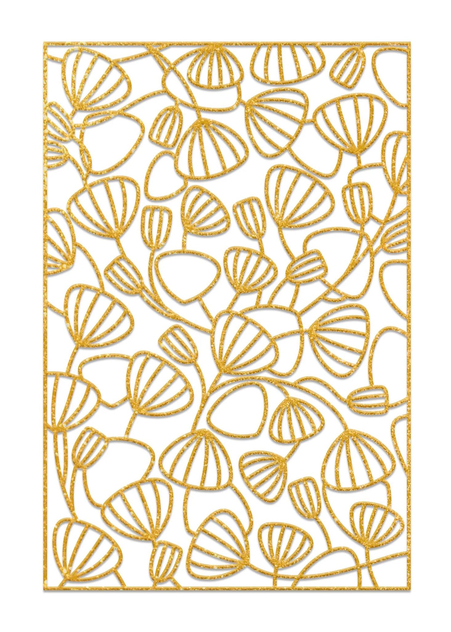 Set of 5 frames to paint - Floral - White (Pack x5)
