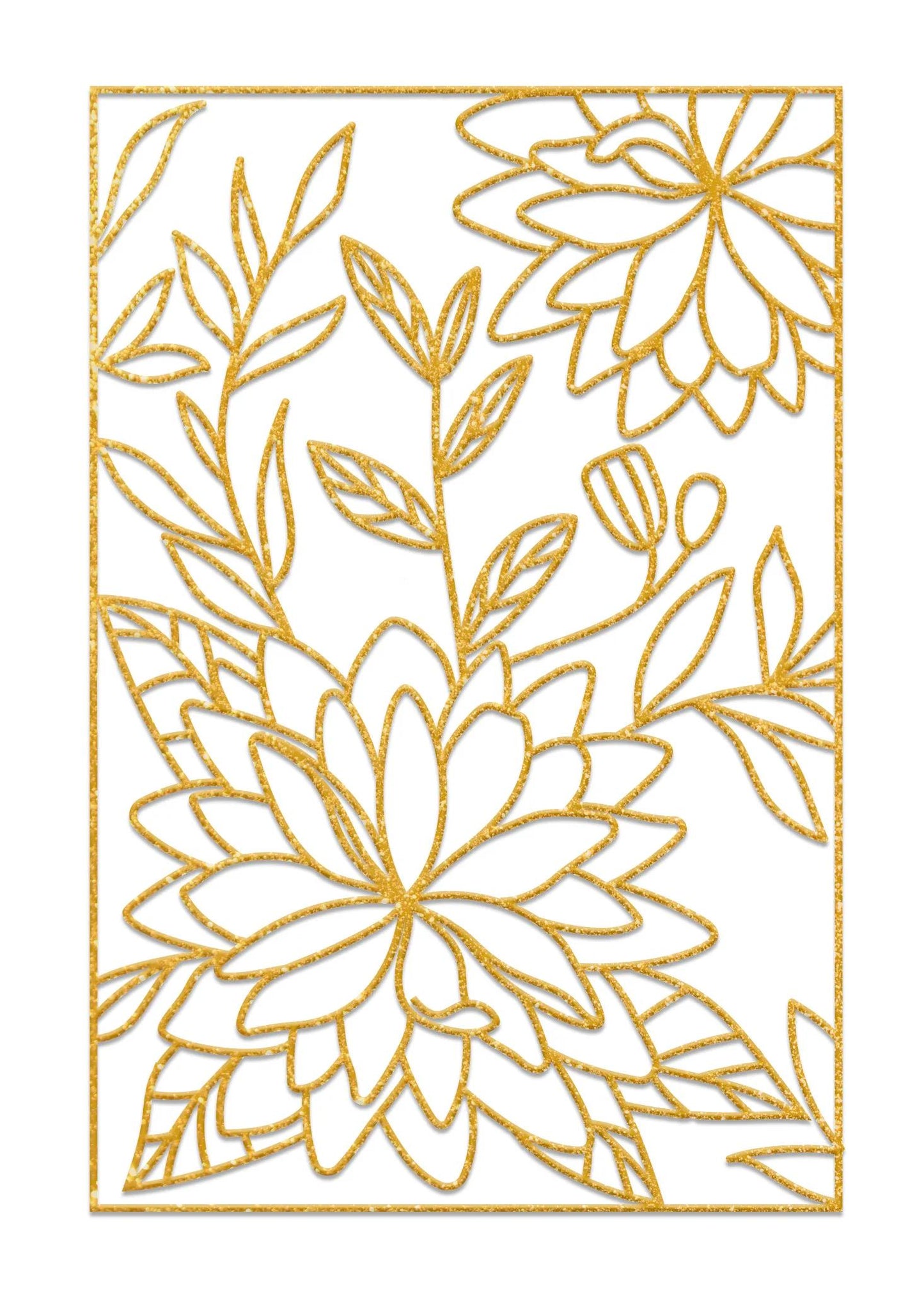 Set of 5 frames to paint - Floral - White (Pack x5)