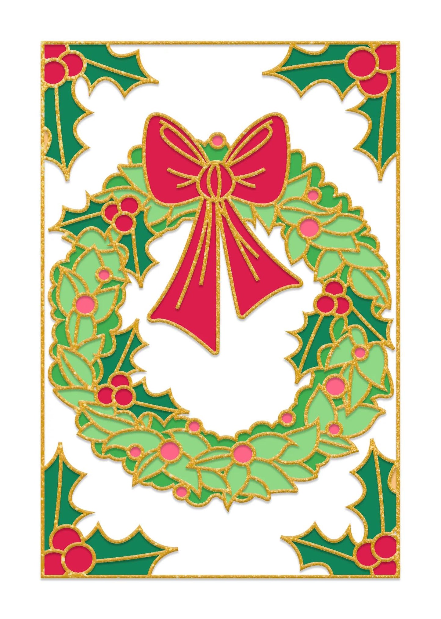 Set of 5 frames to paint - Christmas - White (Pack x5)