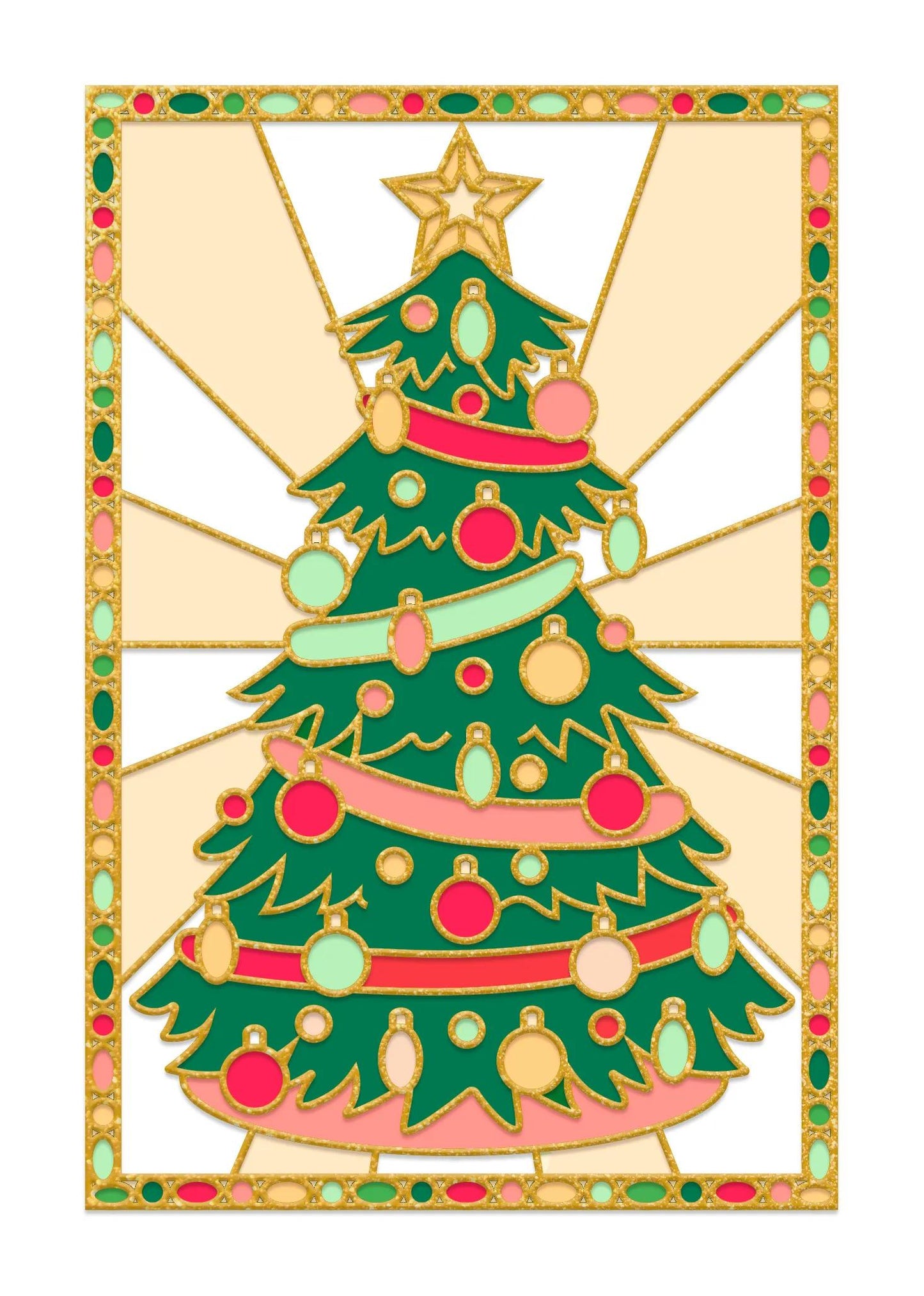 Set of 5 frames to paint - Christmas - White (Pack x5)