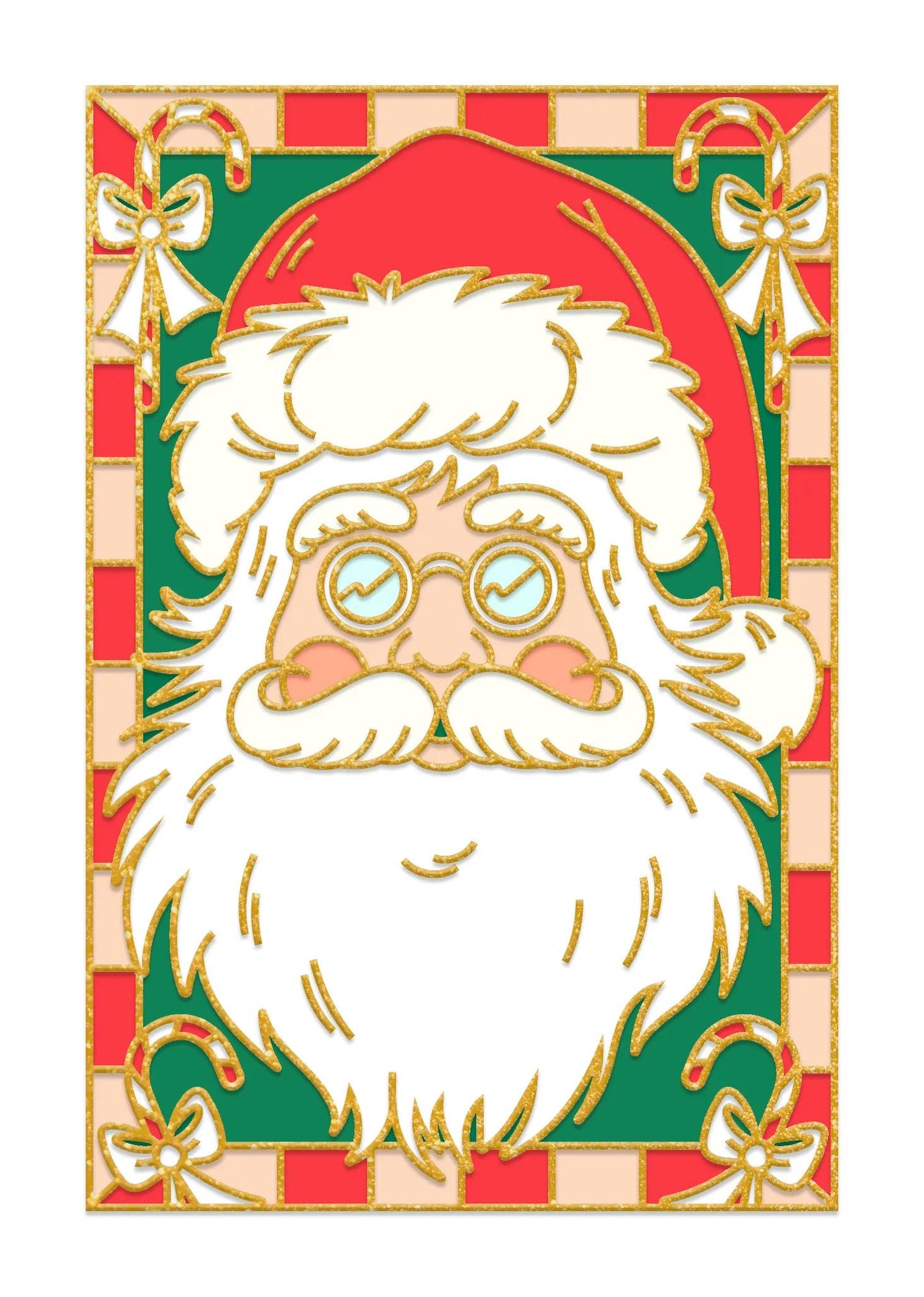 Set of 5 frames to paint - Christmas - White (Pack x5)