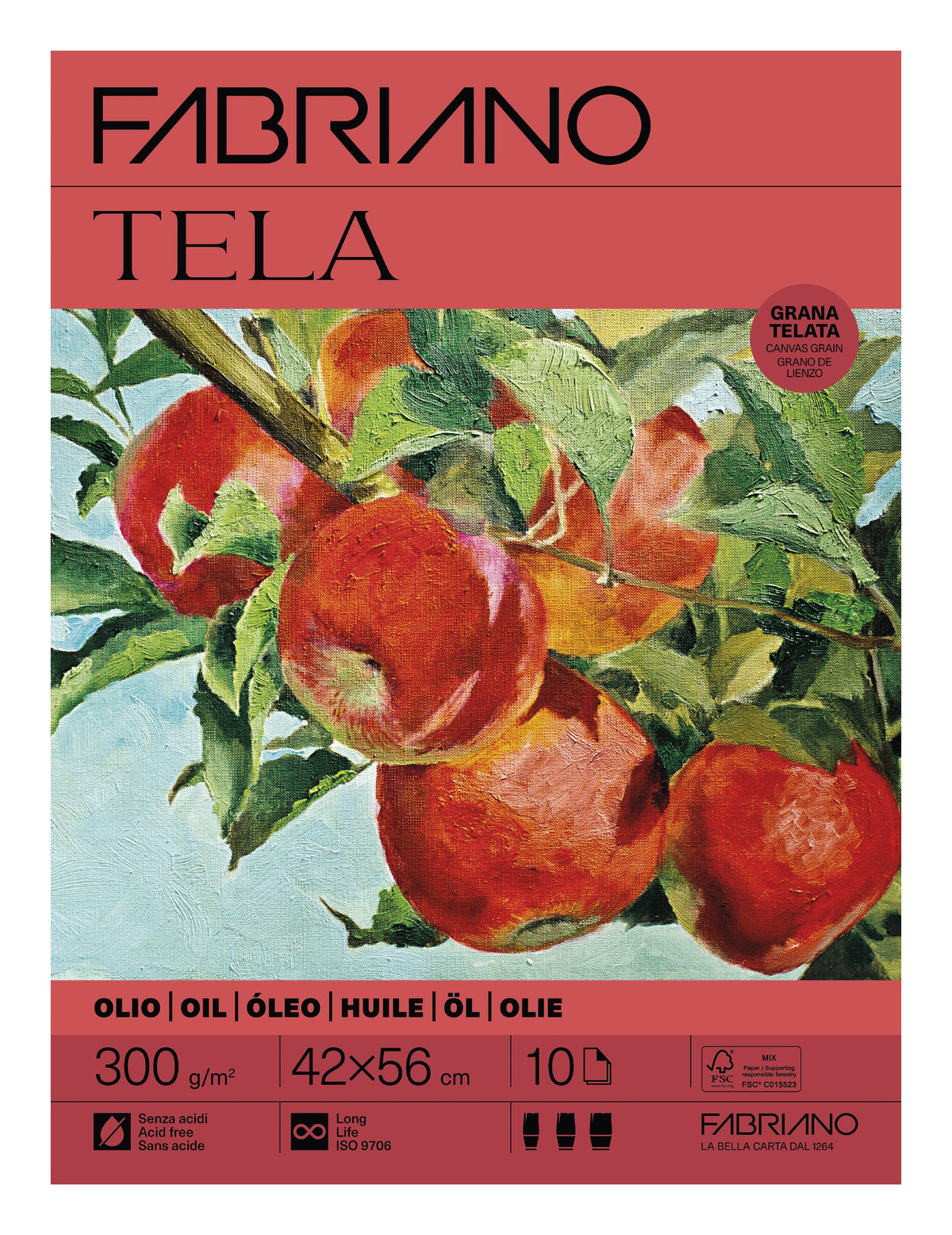 Blocco Fabriano Tela - 42 x 56 cm - 300g - 10 fogli (Pacchetto x3)