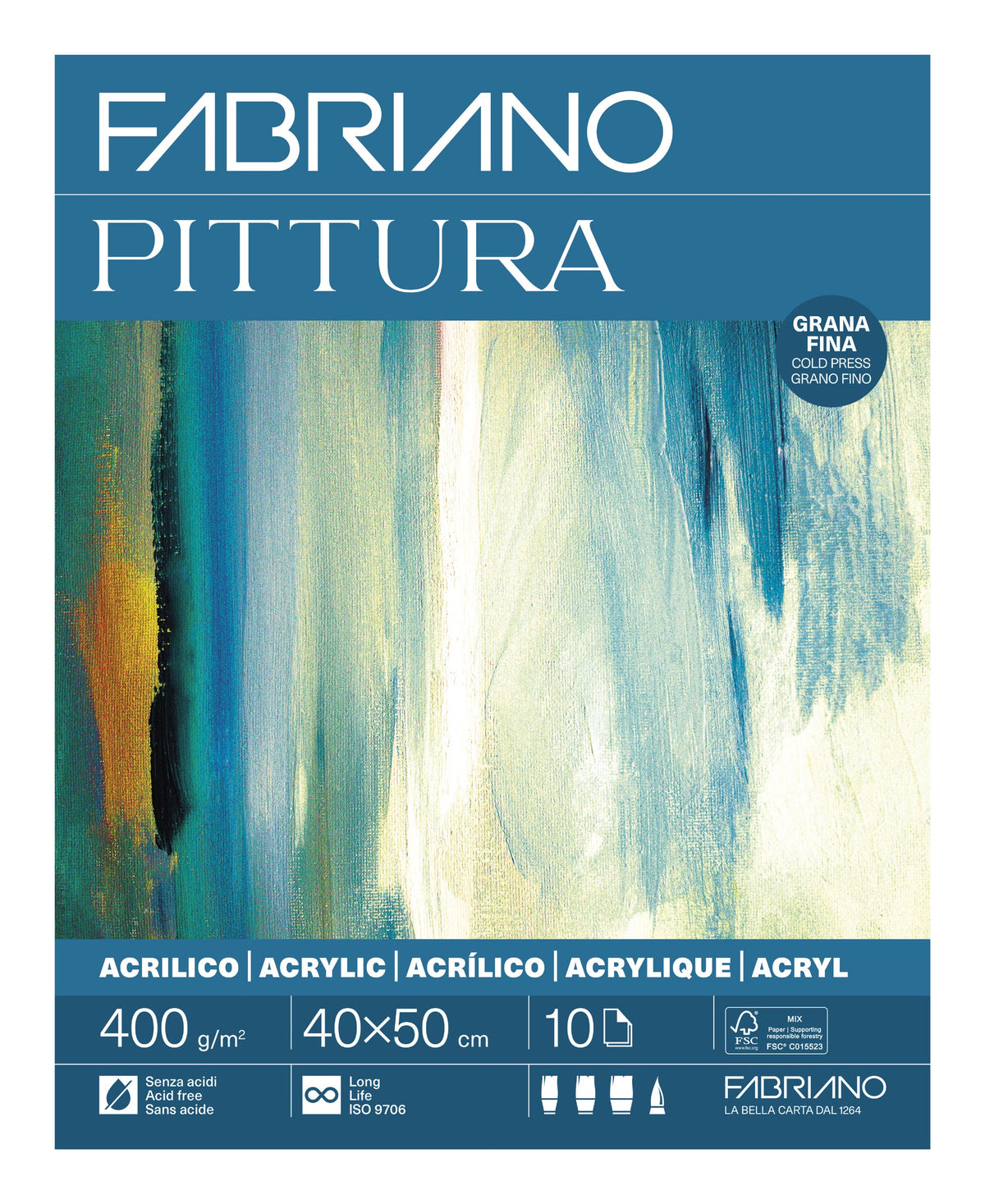 Blocco Fabriano Pittura - 40 x 50 cm - 400g - 10 fogli (Pacchetto x3)