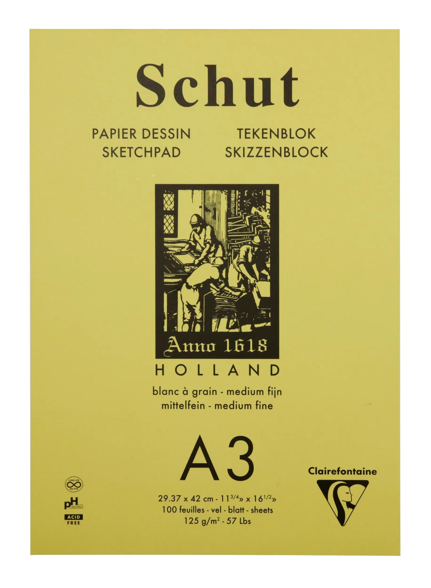 Small Grain Sketch block glued 100F A3 125g (Pack x2)