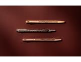 Set Kugelschreiber Ecridor™ Damier Roségold & Etui aus Leder Schwarz