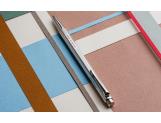 Set Kugelschreiber Ecridor™ Paul Smith Silbergrau & Etui aus Leder Schwarz
