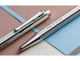 Set Kugelschreiber Ecridor™ Paul Smith Silbergrau & Etui aus Leder Schwarz