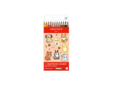 Set Kawaii 12 Crayons de couleur Swisscolor Aquarellable Cute Animals