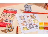 Kawaii-Set 12 Farbstifte Swisscolor Aquarell Cute Animals