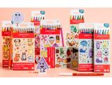 Kawaii-Set 12 Farbstifte Swisscolor Aquarell Cute Animals