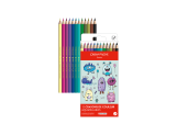 Set Kawaii 12 Coloured Pencils Swisscolor Watercolour Funny Monsters
