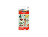 Set Kawaii 12 Coloured Pencils Swisscolor Watercolour Swiss Mountain