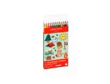 Set Kawaii 12 Coloured Pencils Swisscolor Watercolour Swiss Mountain