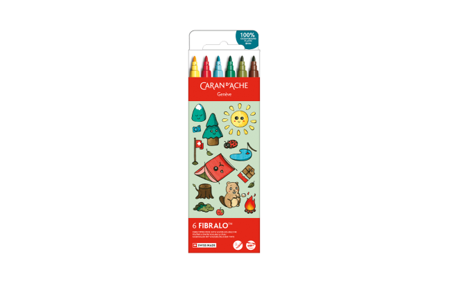 Set Kawaii 6 Pennarelli Fibralo™ Swiss Mountain