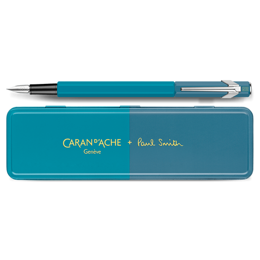 Stylo Plume 849™ PAUL SMITH Cyan & Steel (F) – Édition Limitée