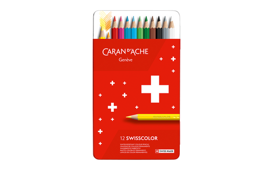 Box of 12 Colours Pencils SWISSCOLOR permanent