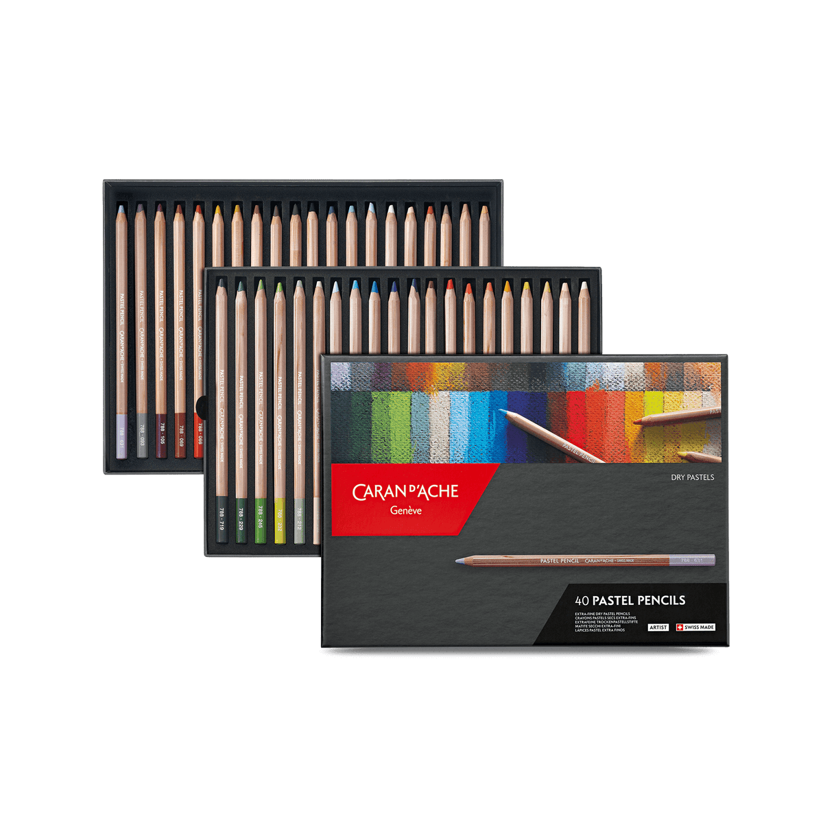Etui 40 Farben PASTEL PENCILS