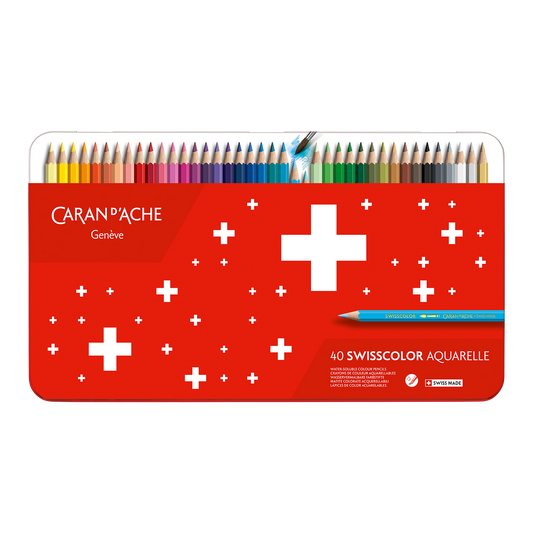 Etui mit 40 wasservermalbaren Farben SWISSCOLOR