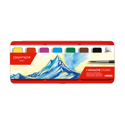 Boîte 8 Tablettes de Peinture GOUACHE STUDIO