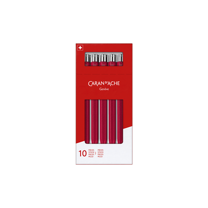 Scatola di 10 Penne a Sfera COLORMAT-X Rossi