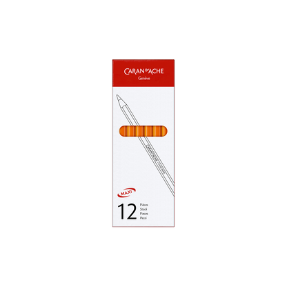 Boîte de 12 crayons MAXI Oranges Fluo