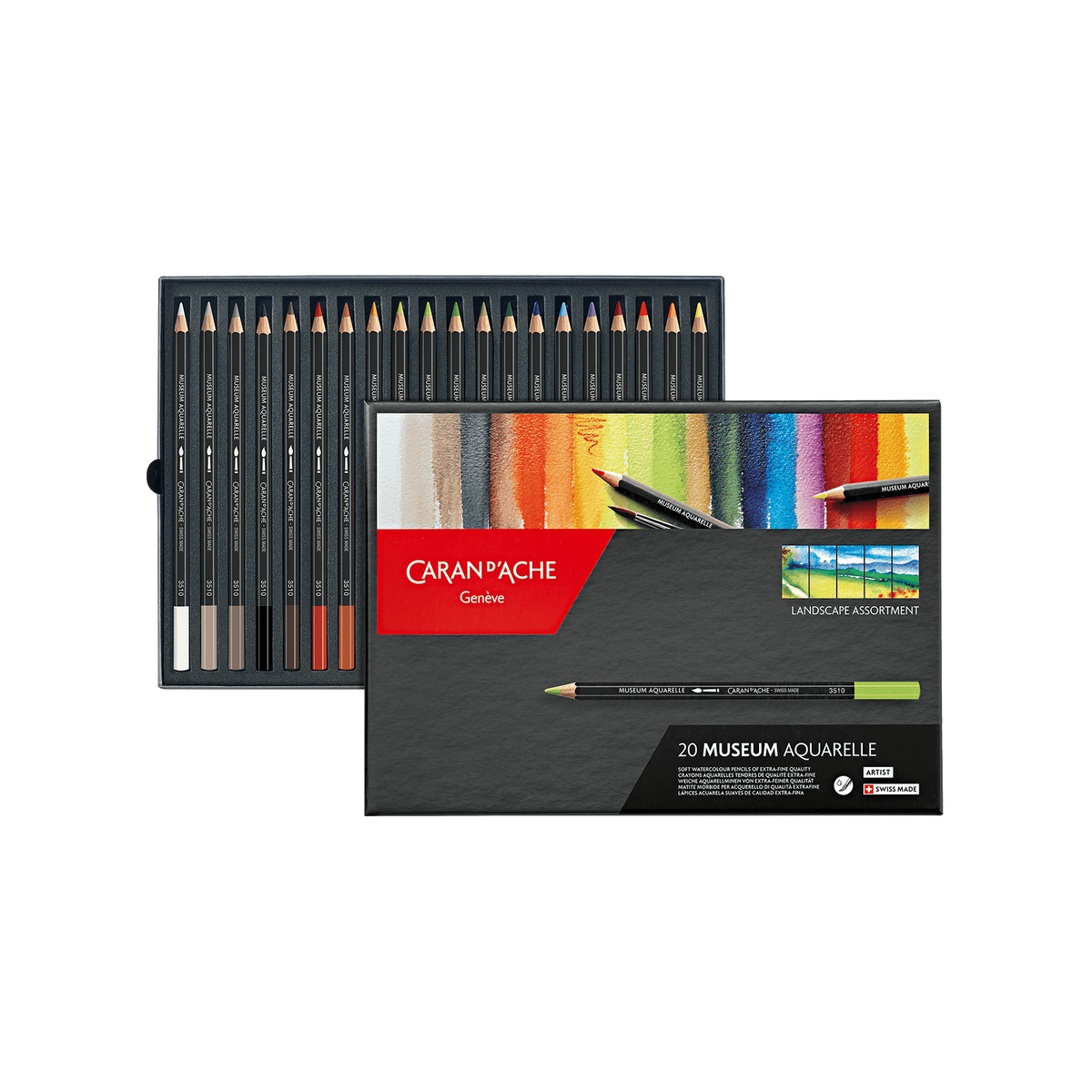 Landscape Box of 20 Colours MUSEUM Aquarelle