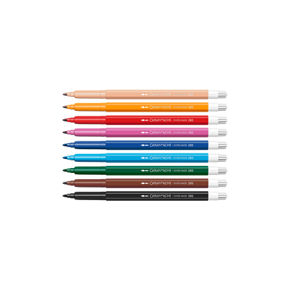 Karton-Etuis 10 Fasermaler SWISSCOLOR