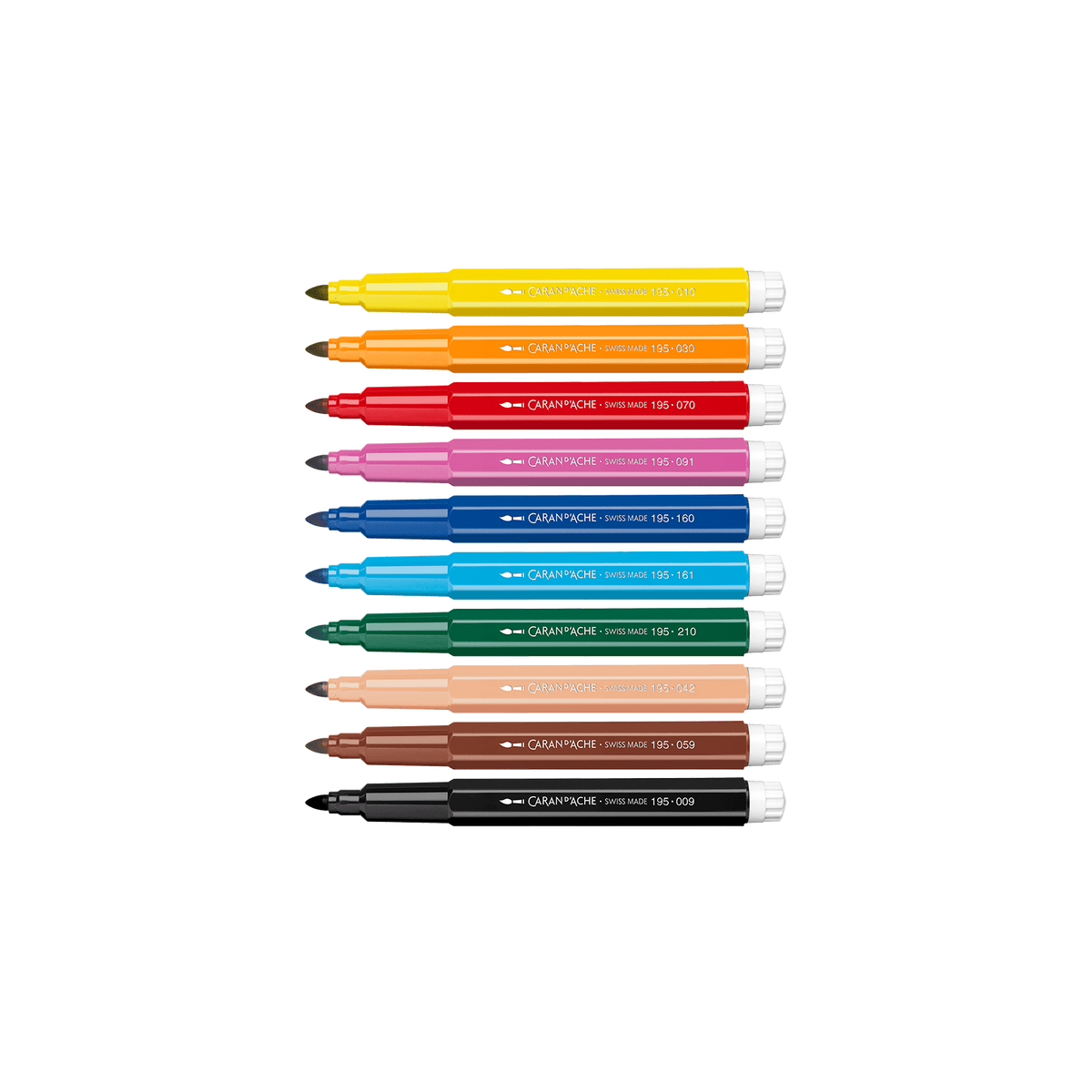 Cardboard boxe of Maxi 10 Fibre-tipped pens SWISSCOLOR