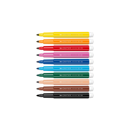 Cardboard boxe of Maxi 10 Fibre-tipped pens SWISSCOLOR