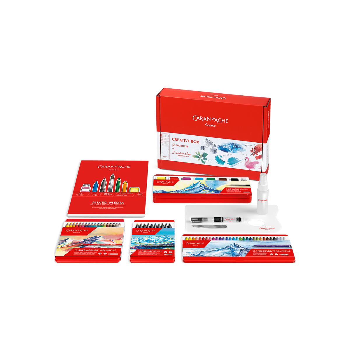 Sortiment von Produkte Creative Box + 3 Online-Kreativkurse