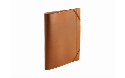 Beige LEATHER A4 Folder