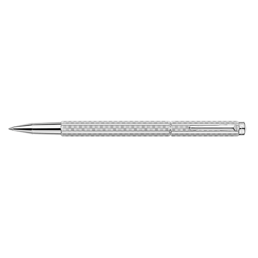 Stylo Roller Ecridor™ Damier Gris Argenté